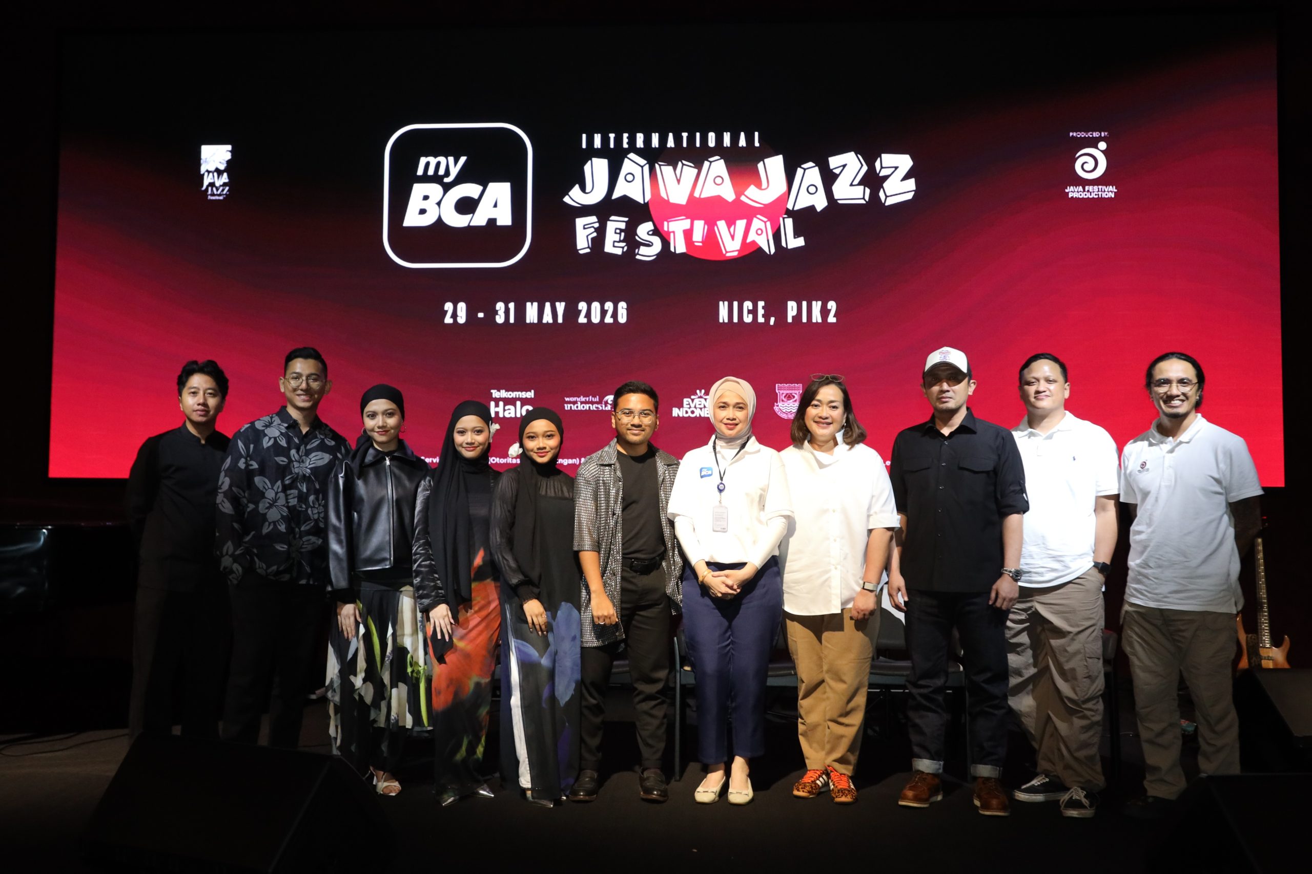 -Ki-Ka- The Seciorias, Norisa, Dewi Gontha, Willy Budiman, Nikita Dompas, Sandy dalam Press Conference 1 myBCA International Java Jazz Festival